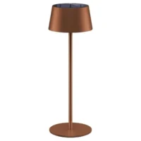 trådlös led solar bordslampa vit